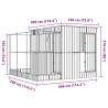 Aviary with Extension Silver 290x303 cm - Sturdy Steel Design