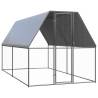  Chicken Cage 2x4x2 m Galvanised Steel Colour silver and grey Size 2 x 4 x 2 m Model with fully-covered roof 