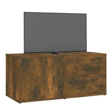 Stylish Smoked Oak TV Cabinet - 80x34x36 cm | Hipomarket