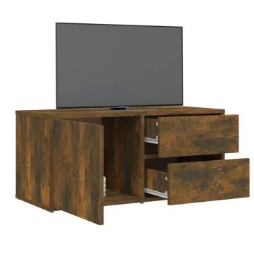 Stylish Smoked Oak TV Cabinet - 80x34x36 cm | Hipomarket