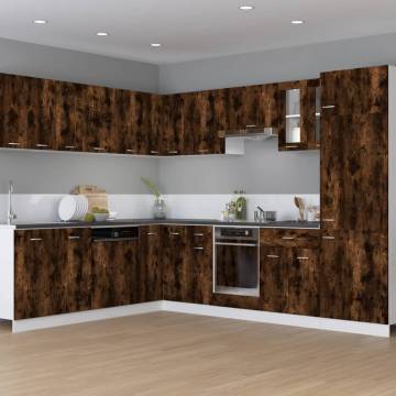 Oven Cabinet Smoked Oak - Stylish & Space-Saving Design