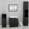 Bathroom Furniture Set Black Engineered Wood Colour black Number of 1 Number of Pieces 2 