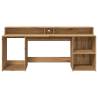 Stylish Desk with LED Lights - Artisian Oak 200x55 cm