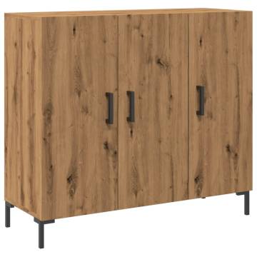 Artisian Oak Sideboard - 90x34x80 cm Engineered Wood