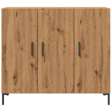 Artisian Oak Sideboard - 90x34x80 cm Engineered Wood