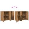 Artisian Oak Sideboard - 90x34x80 cm Engineered Wood