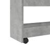 Narrow Storage Trolley 4 Tier - Concrete Grey Engineered Wood