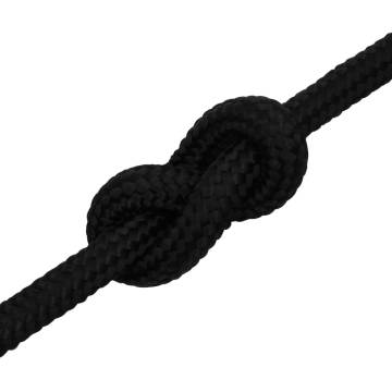 Work Rope Black 18mm 100m Polyester - Durable & Versatile