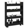  Narrow Storage Trolley 4 Tier Black Engineered Wood Colour black 