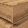 Elegant Coffee Table with LED Lights - Artisan Oak 50x50 cm