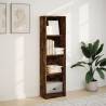 Smoked Oak Bookcase - 40x24x143 cm Engineered Wood Storage