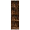 Smoked Oak Bookcase - 40x24x143 cm Engineered Wood Storage