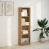 Artisian Oak Bookcase 40x24x143 cm | Stylish Storage Solution