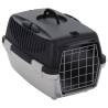 Pet Transport Box Grey and Black 48x32x31 cm PP Size 48 x 32 x 31 cm 