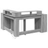 Desk with LED Lights - Grey Sonoma | 152x152x91 cm