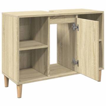 Bathroom Cabinet Sonoma Oak 80x33x60 cm - Stylish Storage Solution