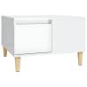 Elegant High Gloss White Coffee Table - 55x55x36.5 cm