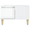 Elegant High Gloss White Coffee Table - 55x55x36.5 cm