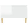 Elegant High Gloss White Coffee Table - 55x55x36.5 cm