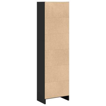 Bookcase Black 40x24x143 cm - Durable Engineered Wood Storage