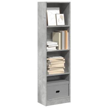 Concrete Grey Bookcase - Stylish Storage Solution | HipoMarket