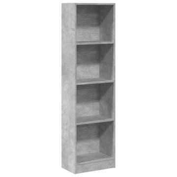 Concrete Grey Bookcase - Stylish Storage Solution | HipoMarket