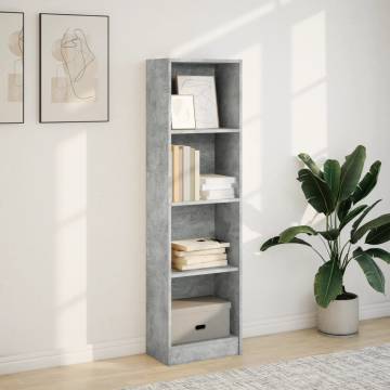 Concrete Grey Bookcase - Stylish Storage Solution | HipoMarket