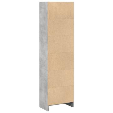 Concrete Grey Bookcase - Stylish Storage Solution | HipoMarket