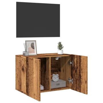 TV Cabinet Wall-Mounted - Old Wood Design 60x30x41 cm | HipoMarket