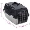 Pet Transport Box Grey and Black - Durable & Comfortable