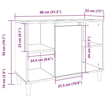 Bathroom Cabinet Concrete Grey | 80x33x60 cm - HipoMarket