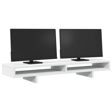 Monitor Stand White 100x27x15 cm - Durable Engineered Wood