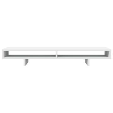 Monitor Stand White 100x27x15 cm - Durable Engineered Wood