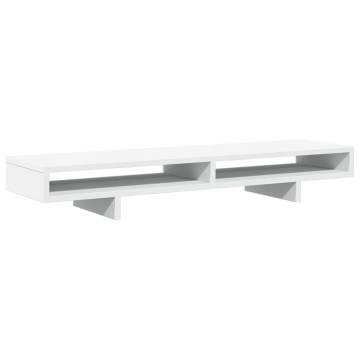 Monitor Stand White 100x27x15 cm - Durable Engineered Wood