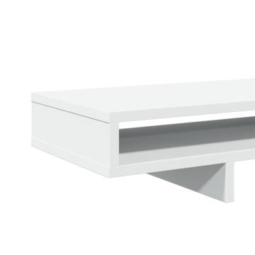 Monitor Stand White 100x27x15 cm - Durable Engineered Wood