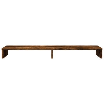 Monitor Stand Smoked Oak - Stylish Dual Screen Solution | HipoMarket