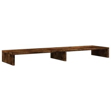 Monitor Stand Smoked Oak - Stylish Dual Screen Solution | HipoMarket