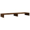 Monitor Stand Smoked Oak - Stylish Dual Screen Solution | HipoMarket