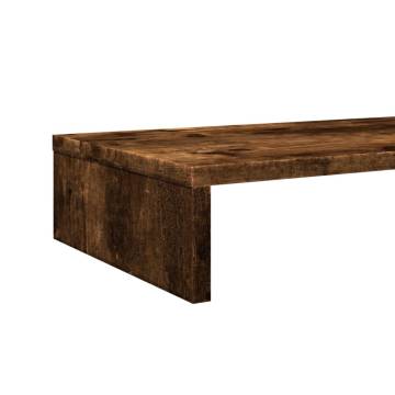 Monitor Stand Smoked Oak - Stylish Dual Screen Solution | HipoMarket