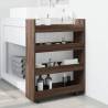 Narrow Storage Trolley 4 Tier Brown Oak Engineered Wood - HipoMarket