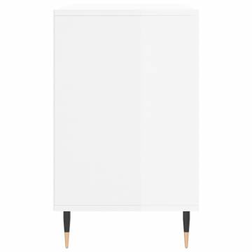 High Gloss White Shoe Cabinet - Stylish Storage | Hipomarket