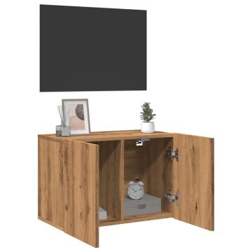 Artisian Oak TV Cabinet - Wall-Mounted, 60x30x41 cm