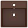 Luxury Dark Brown Ceramic Basin 41x41 cm | HipoMarket