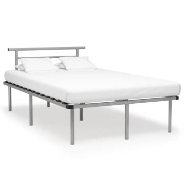 Grey Metal Bed Frame 120x200 cm | Elegant Bedroom Design