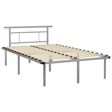 Grey Metal Bed Frame 120x200 cm | Elegant Bedroom Design