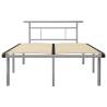 Grey Metal Bed Frame 120x200 cm | Elegant Bedroom Design