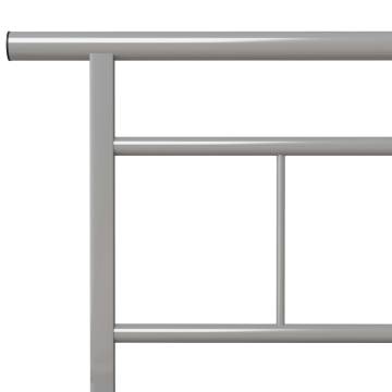 Grey Metal Bed Frame 120x200 cm | Elegant Bedroom Design