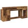 Desk with LED Lights - Old Wood 200x55 cm | HipoMarket