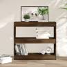 Book Cabinet & Room Divider - Brown Oak 80x30x72 cm