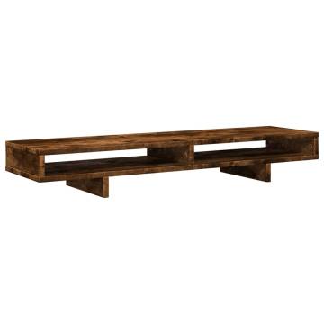 Monitor Stand Smoked Oak - Stylish & Practical 100x27 cm